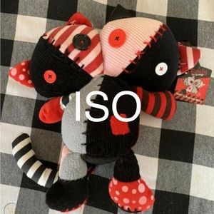 EMILY THE STRANGE PLUSH RAGS AND STITCHES 2 HEADED CAT * ISO